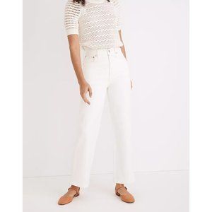 Madewell The Perfect Vintage Wide-Leg Crop Jean in Tile White 28